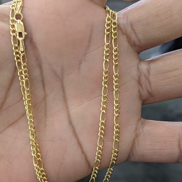 10kt Real Gold Figaro Chain